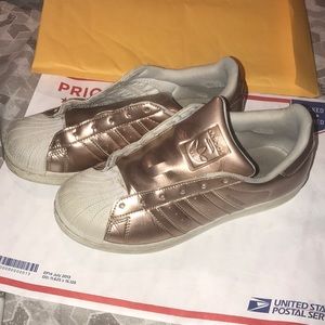 Rose gold adidas superstar